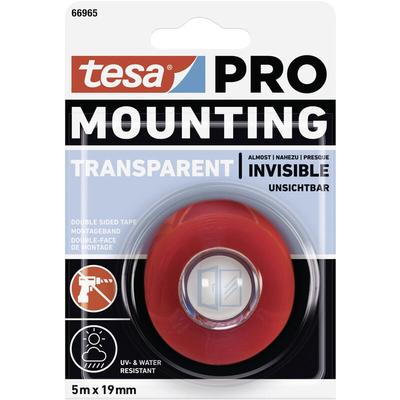Mounting pro Transparent 66965-00001-00 Montageband Transparent (l x b) 5 m x 19 mm 1 St. - Tesa Image