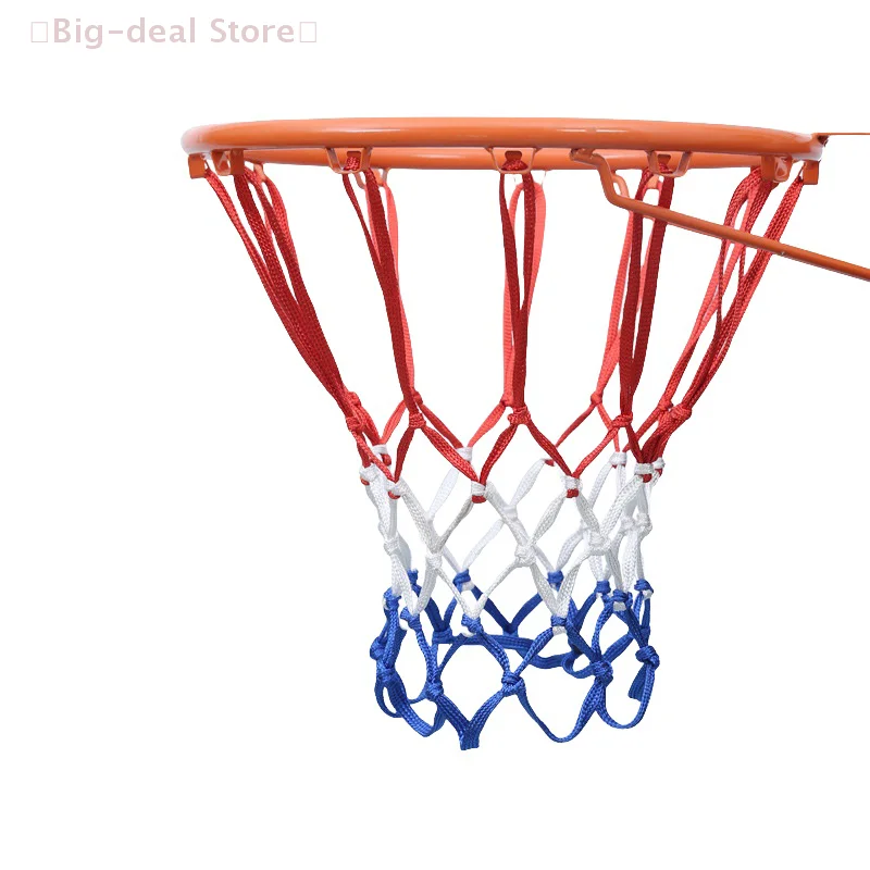 【M】3,5 mm Basketballnetz, Allwetter-Basketballnetz, zweifarbiges Basketballkorbnetz, angetriebenes Basketballkorbkorb, Korbrandnetz Image