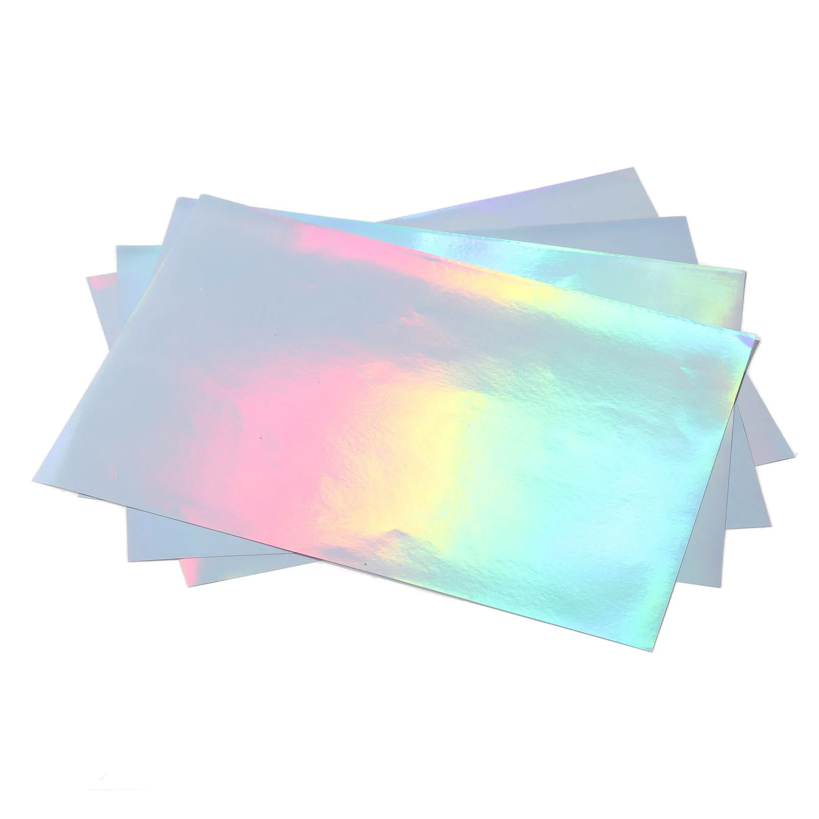 22 Blatt selbstklebendes Hologramm-A4-Druckpapier, bedruckbarer Vinyl-Aufkleber, wasserfest, Verwendung für Tintenstrahldrucker, holografische Aufkleber Image