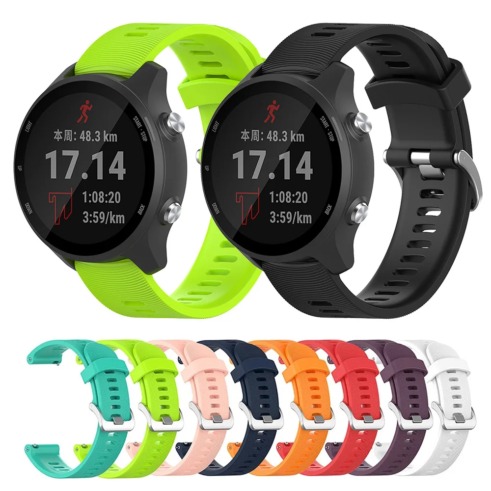 20 mm Silikonarmband für Garmin Forerunner 245 245M 645 Smart Watch Band Ersatzarmband für Garmin Vivoactive 5 Venu Image