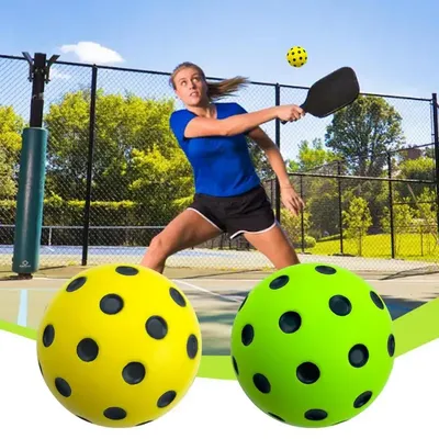 1pc Silent Pickleball 74MM Schaum Ball Indoor Pickleballs Zubehör Geräuscharm Praxis Pickle Bälle Stille Bälle für Training Image