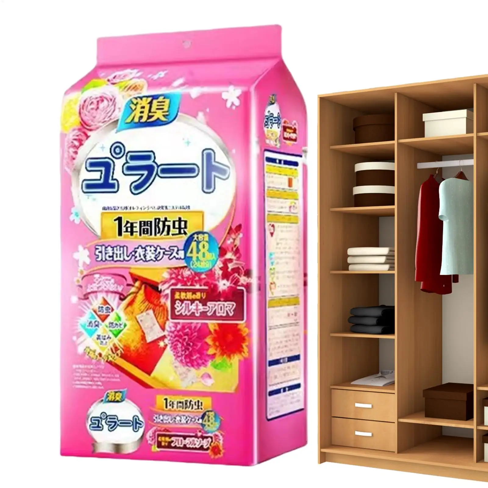 48 Stück Duftsäckchen, Duftbeutel, Schrankbeutel, Kommode, Schublade, Düfte, Lufterfrischer, langlebig, frische Düfte, Beutelpakete, Schrank Image