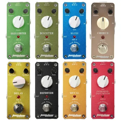 AROMA Gitarreneffektpedal True Bypass Distortion/Delay/Chorus/Booster/Distortion/Overdrive/Blues/Metal/Bass Limiter Gitarrenteil