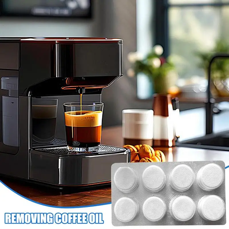 8-teilige Reinigungstabletten für Espresso-Kaffeemaschine, Kaffeemaschine, Topf, Entkalkungstabletten, Heim- und Küchenbedarf Image