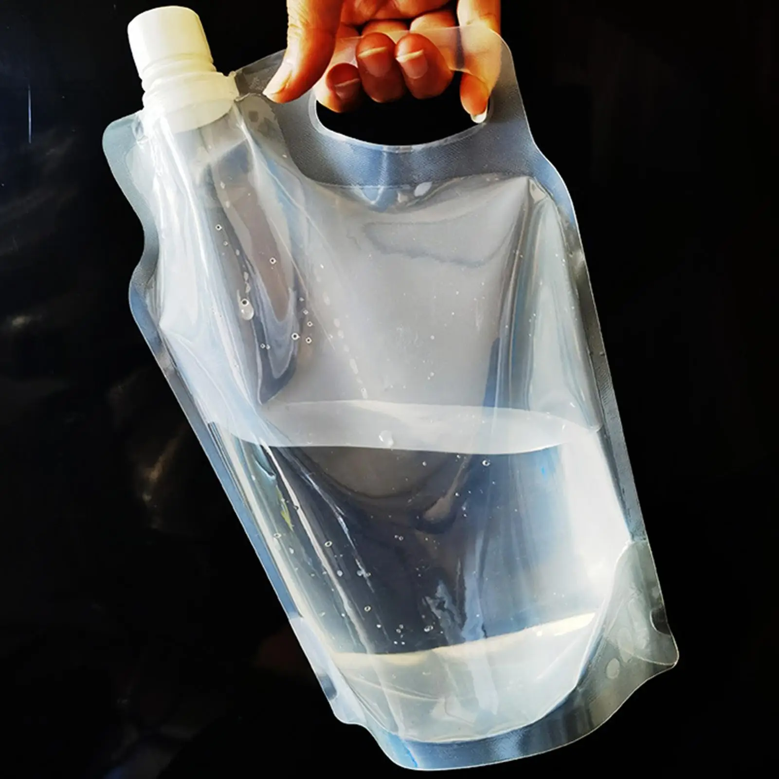 2L Transparente Wasser Taschen Wasser Beutel Wasser Lagerung Tasche Wandern Wasser Behälter Eimer Beutel Camping Wasser Pack wasser Eimer Image