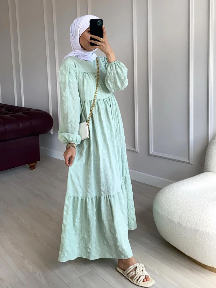 Muslimisches Kleid für Damen, Abaya, Dubai, Türkei, islamische Robe, arabische Longue, Jelaba Femme, Musulman, Abayas, Kleider für Damen, Kaftan, Niqab, 2021 Image