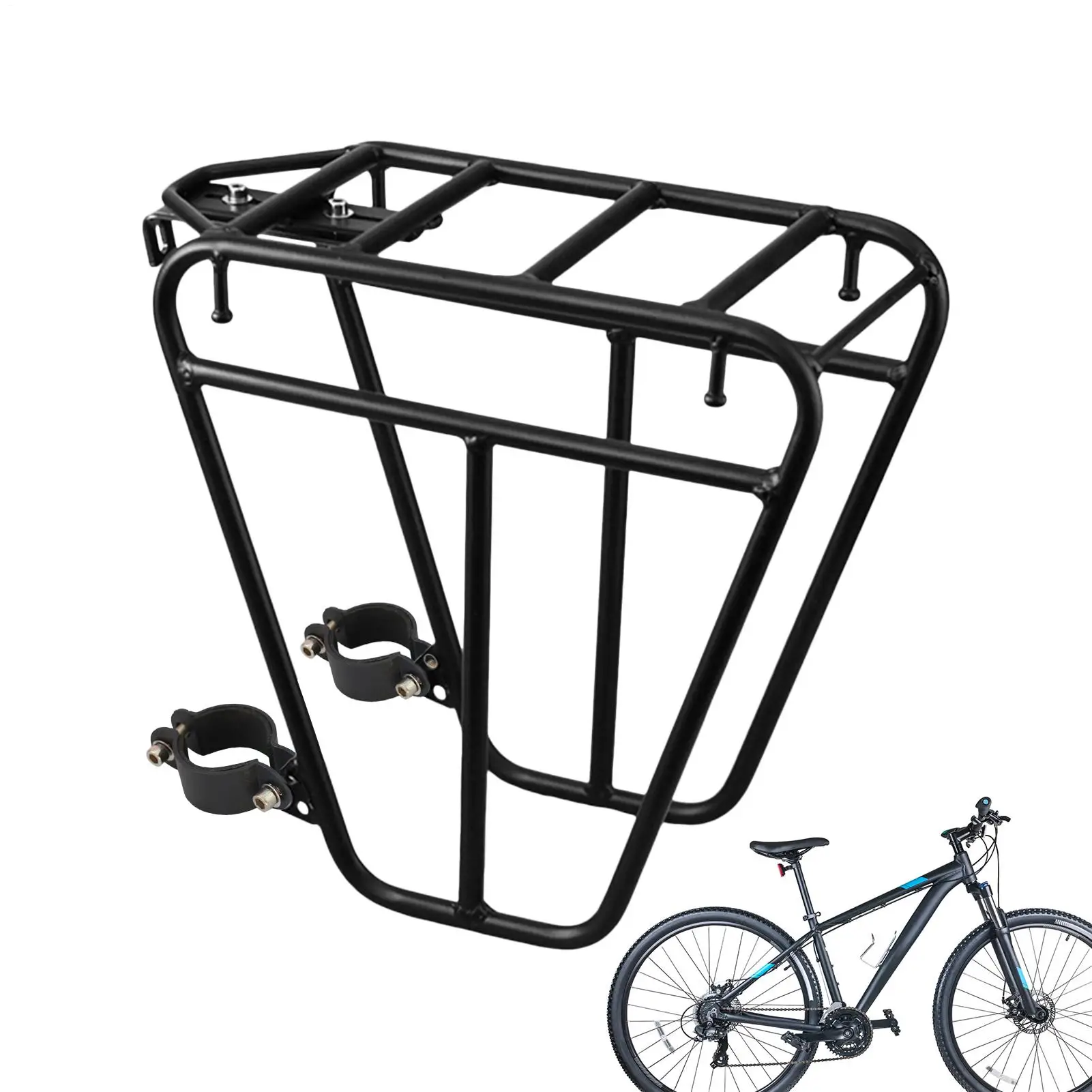 Radfahren Fahrrad Front Rack Fahrrad Gepäck Racks Last Lager 25 kg Fahrrad Träger Tasche Gepäck Regal Halterung Stahl Fahrrad Front rack