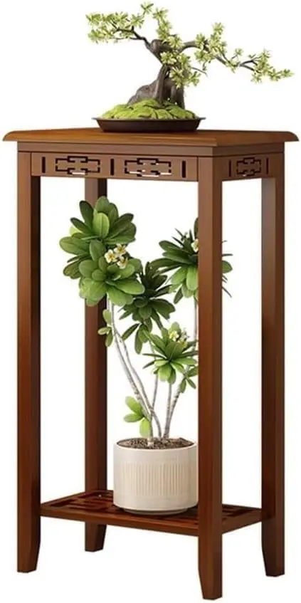 Balkon bodenstehender Bonsai-Basis, Wohnzimmer-Sofa-Seitenregal für den Innenbereich, Büro, Pflanzenregal, chinesische Ausstellungsständer