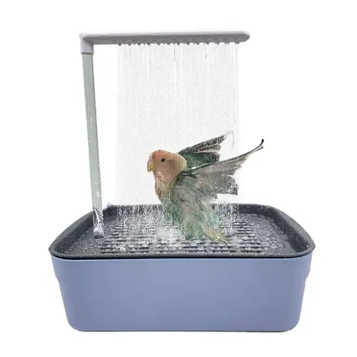 Vogelbadbrunnen, Papageienwasser, zirkulierende Badewanne, Dusche, automatisches zirkulierendes Wasser, Vogeldusche, Haustier-Vogelbad für Nymphensittiche