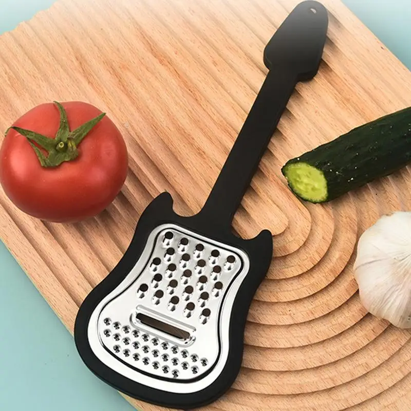 Gitarre Form Obst Reibe Obst schälen messer Handheld Käse Reibe Kartoffel Schäler Obst Zellstoff Brecher Für Küche Gadgets Werkzeug Image