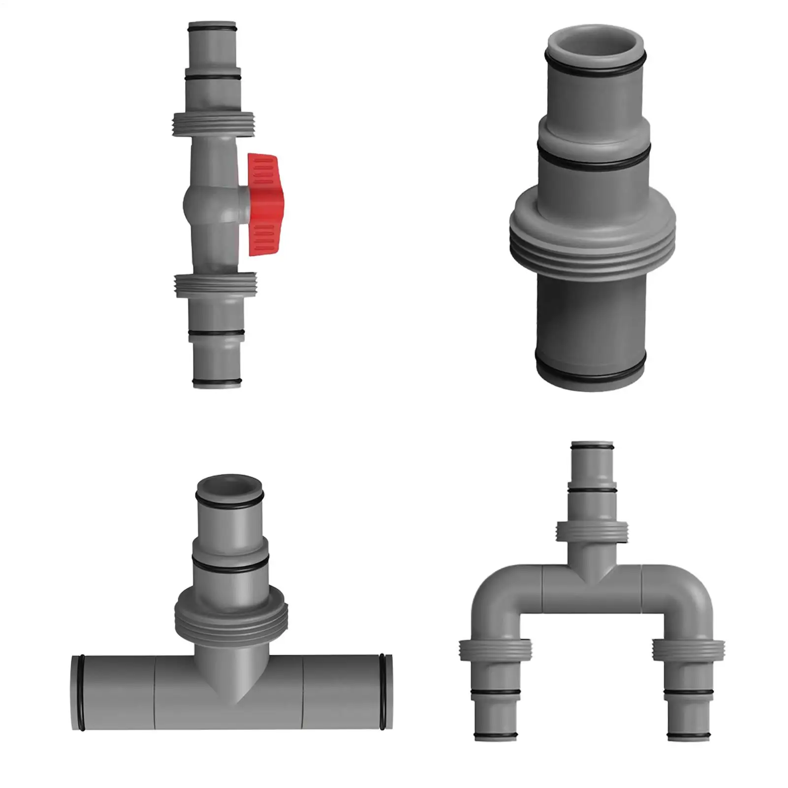 Pool-Schlauchanschluss 1,5 Pool-Schlauchadapter Pool-Schlauchanschluss für Filterpumpe Eng anliegende Koppler für oberirdischen Pool Image