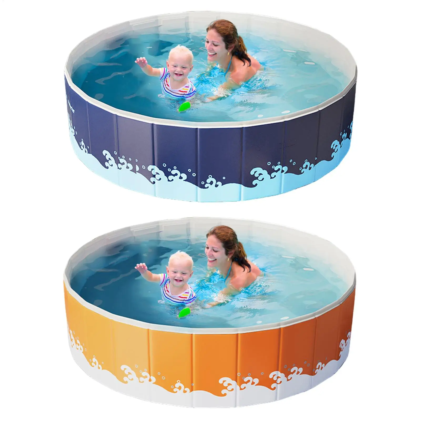 Schwimmen Pool Tragen-Beständig Tragbare Klapp Pool Schwimmen Werkzeug Hof Planschbecken Wasser Teich Spielzeug Kinder PVC Runde Planschbecken Image