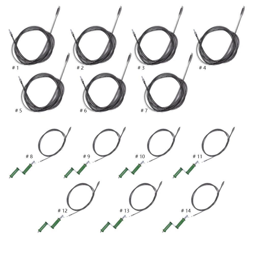 1/2/3/4/5/8/10 Meter Rohrbaggerwerkzeug Olivenförmiger Kopf Rohrverstopper Kanalisation Waschbecken Becken Pipeline Verstopfter Entferner Reinigungswerkzeug Image