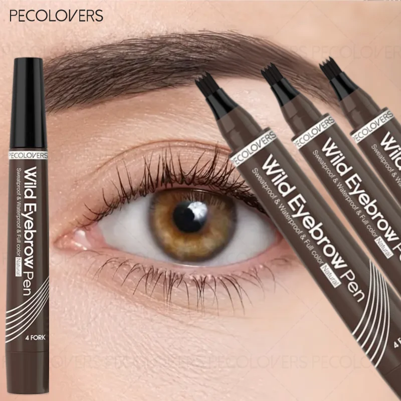 3 Stück Augenbrauenstift, füllen Sie die Augenbraue aus, mehrfarbige Auswahl, wasserdicht und schweißfest, Augenbrauenkosmetik Image