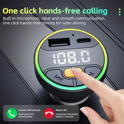 2025 Neuer Auto-FM-Transmitter Bluetooth 5.3 Freisprecheinrichtung Wireless Car Kit USB-Autoladegerät Autoradio FM-Modulator MP3-Player-Adapter