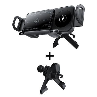 New Car Mount Folding Screen Phone/Tablet Holder 15w Wireless Fast Charging 2-in-1 Auto Rotating Magnetic Phone Holder Car Air Vent Holder For Folding Screen Hand Samsung Galaxy Zfold6/5/4/3 Galaxy