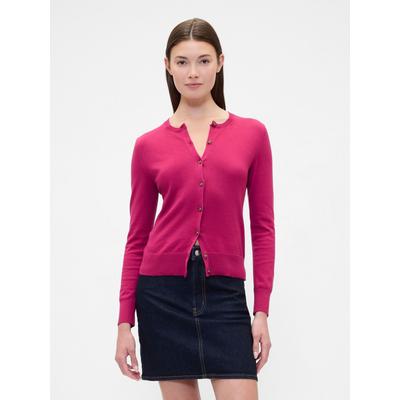Gap Berry Pink Crew Neck Cardigan