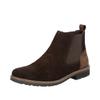 Chelseaboots RIEKER, Herren, Gr. 44, braun (dunkelbraun), Veloursleder, Nubukleder, elegant, Schuhe, Stiefelette, Casual-Boots in schmaler Form