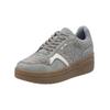 Sneaker RIEKER "Rieker Sneaker Lederimitat", Damen, Gr. 37, grau (grau, weiß), Lederimitat, casual, Schuhe