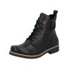Schnürstiefelette RIEKER "Rieker Stiefelette Lederimitat", Damen, Gr. 37, schwarz, Lederimitat, casual, Schuhe