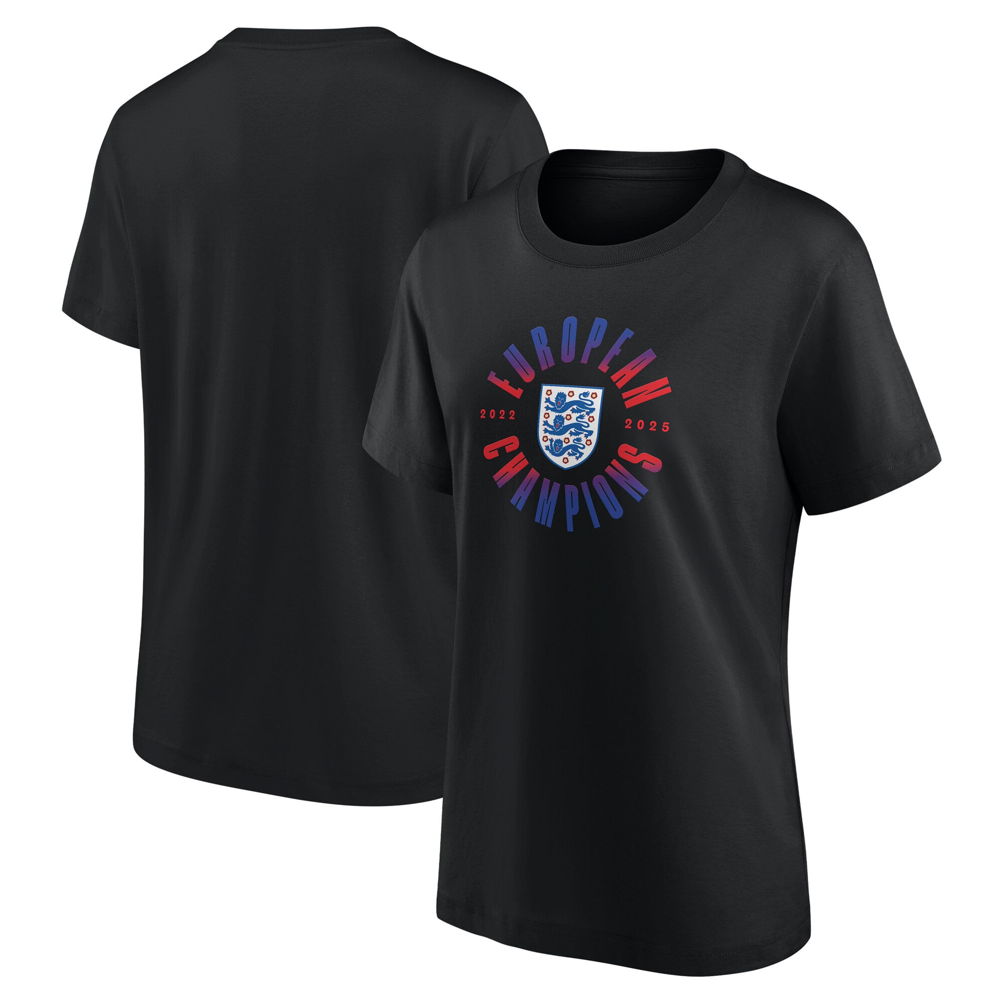 England Lionesses Roundel Winners T-Shirt – Schwarz – Damen