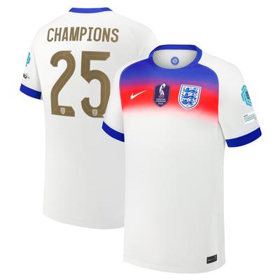 England Lionesses Nike Stadium Heimtrikot 2025 - Kinder mit Aufdruck Champions 25 Image