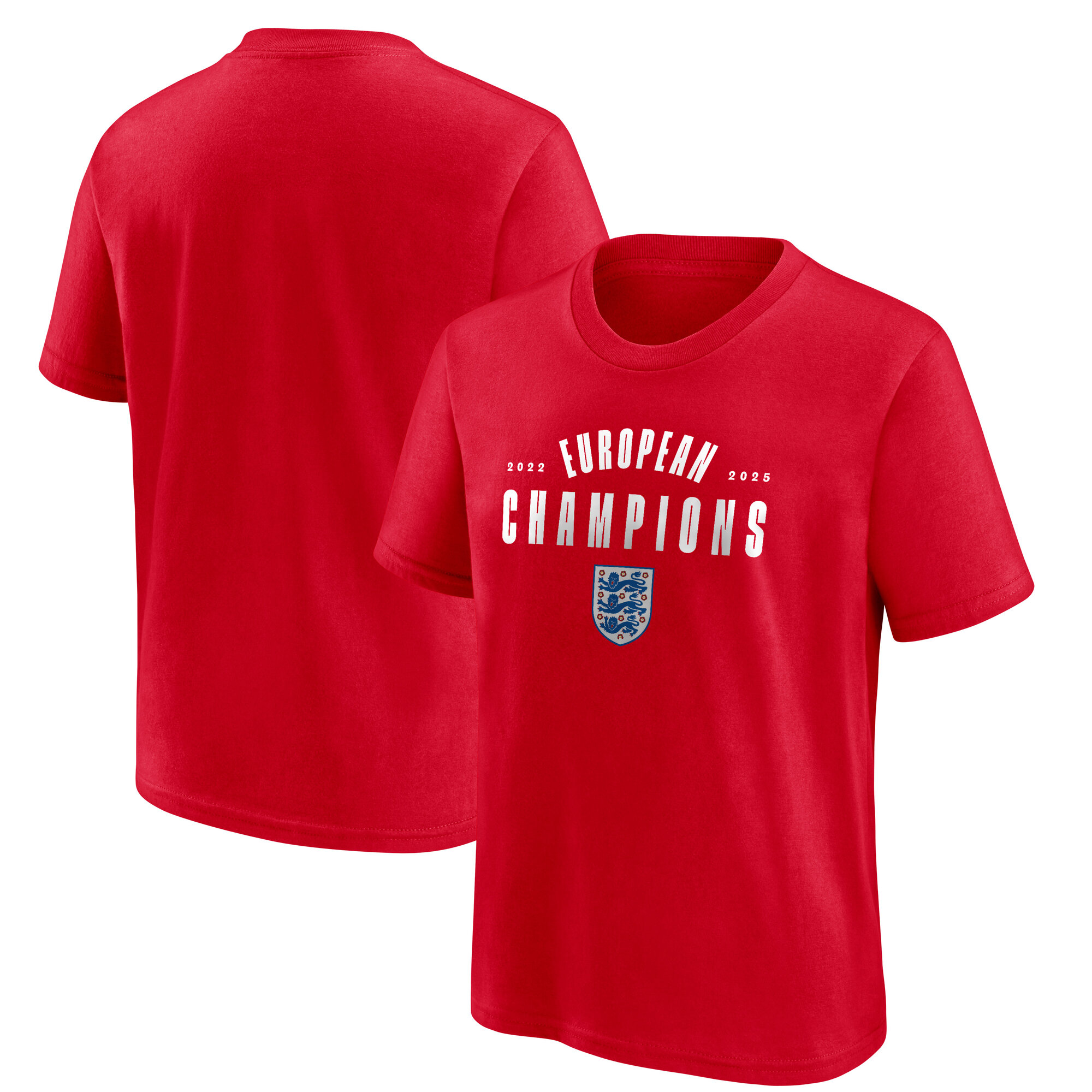 England Lionesses Stack Sieger T-Shirt - Athletic Rot - Kinder Image