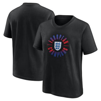 England Lionesses Roundel Winners T-Shirt – Schwarz – Kinder Image