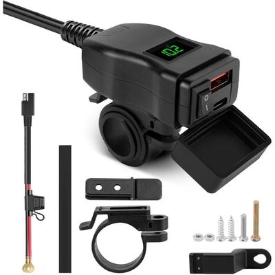 Ej.life - Motorrad-Ladeadapter, Voltmeter, usb-a- und Typ-C-Schnittstelle, 12 v – 24 v, universell, Image