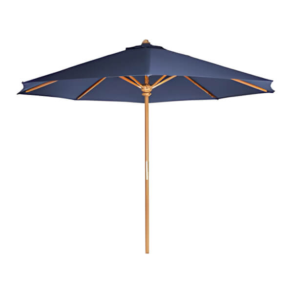 All Things Cedar Blue 10-Foot Teak Market Umbrella