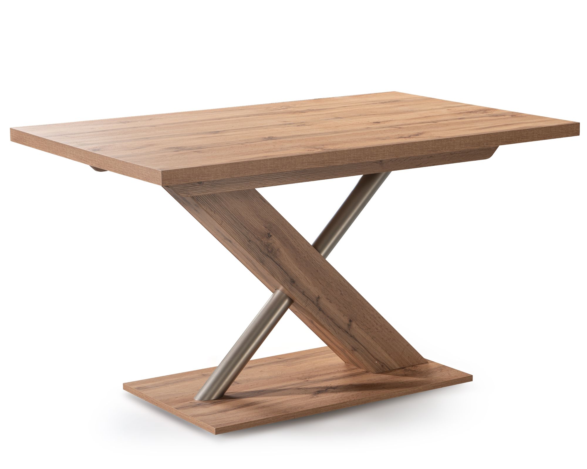 Schösswender »Duo 200« Säulentisch 120x80 cm / Appalachian Oak Dekor / mit Einlegeplatte 40 cm