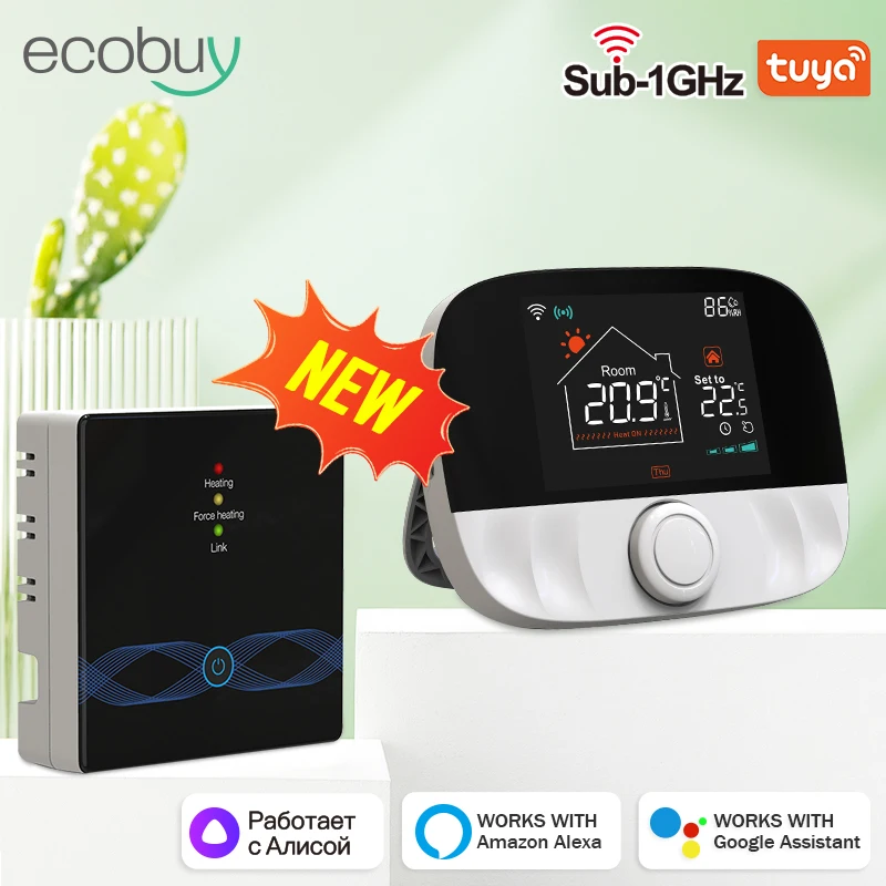 Tuya Smart Home Wif Kessel Thermostat Drahtlose Gas Kessel Smart Thermostat Wifi Smart Leben Temperatur Controller Alexa Google Image