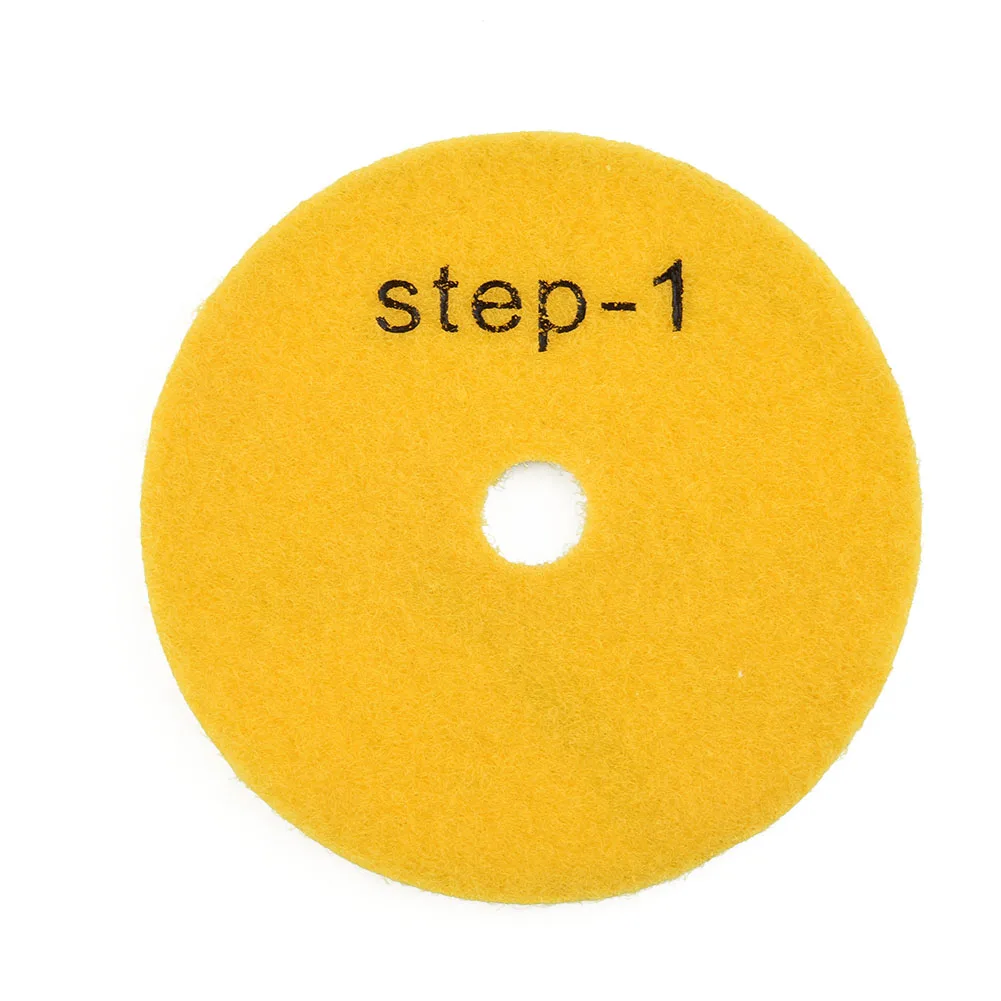 4 Zoll trockene/nasse Diamant polier pads 3-stufiges Granit polier werkzeug zum Polieren von Granit beton Stein marmor Elektro werkzeugen Image