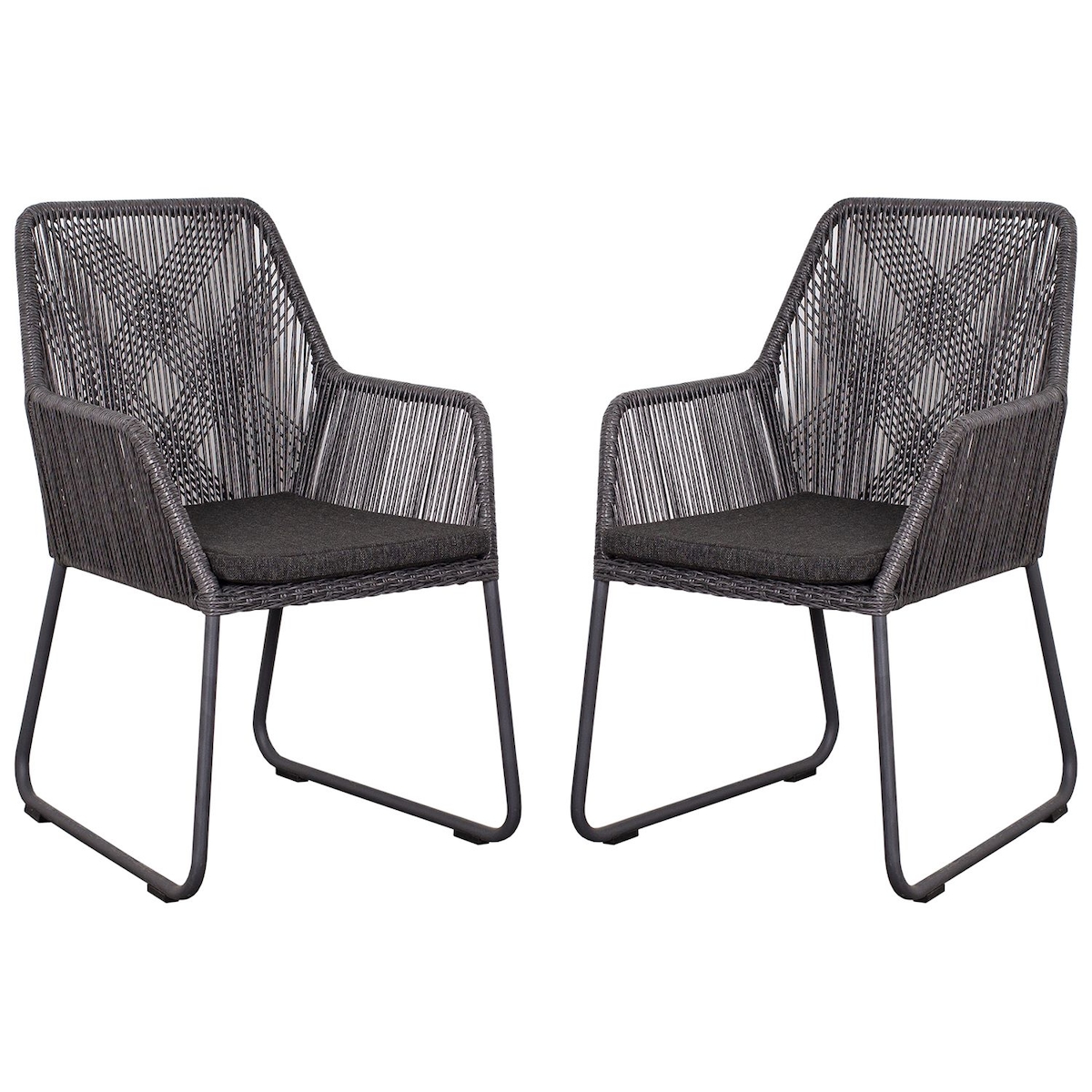 dekoVries GmbH 2er Set deVries Diningsessel Adora - PE twisted light coal Image