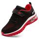 Unitysow Kids Trainers Boys Girls Walking Running Shoes Athletic Sneakers Child Lightweight Breathable Tennis Sports Shoes,Red,1 UK