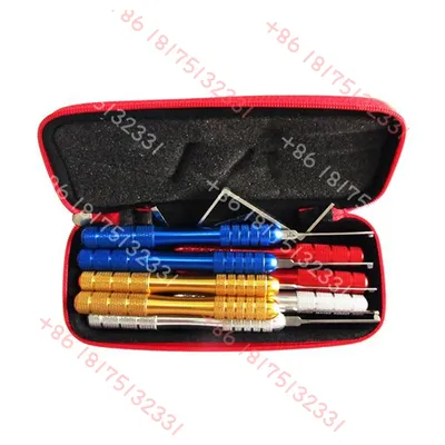 Schlosser-Set HUK 8 + 2 Stück bunte Grübchen Kaba Lock Picks Schlosser-Pick-Werkzeuge für Kaba-Schlösser Schlosser-Werkzeug-Set