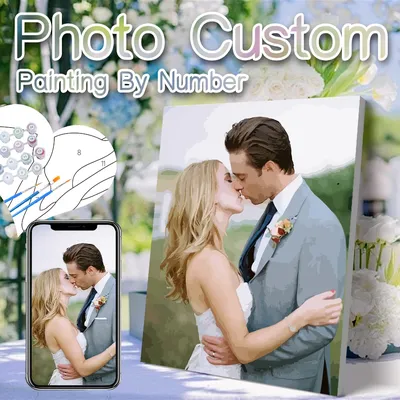 CHENISTORY 24/36/48 Color Photo Custom Paint By Numbers Customized Pictures Canvas HandPainted Marry Gift Sets Home Decor