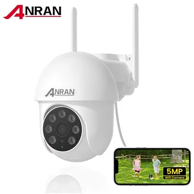 ANRAN 5MP Wired Security Kamera 2,4G & 5G Wifi Kamera 24/7 Rekord Home Security Schutz IP66, kompatibel Alexa, Auto Tracking