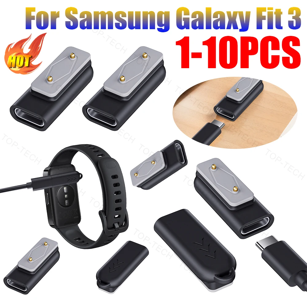 1–5 Stück für Samsung Galaxy Fit 3 Uhrenladegerät USB C Ladeadapter 90 ° Rechtwinkliger Uhrenladeradapter für Ladekabel Image