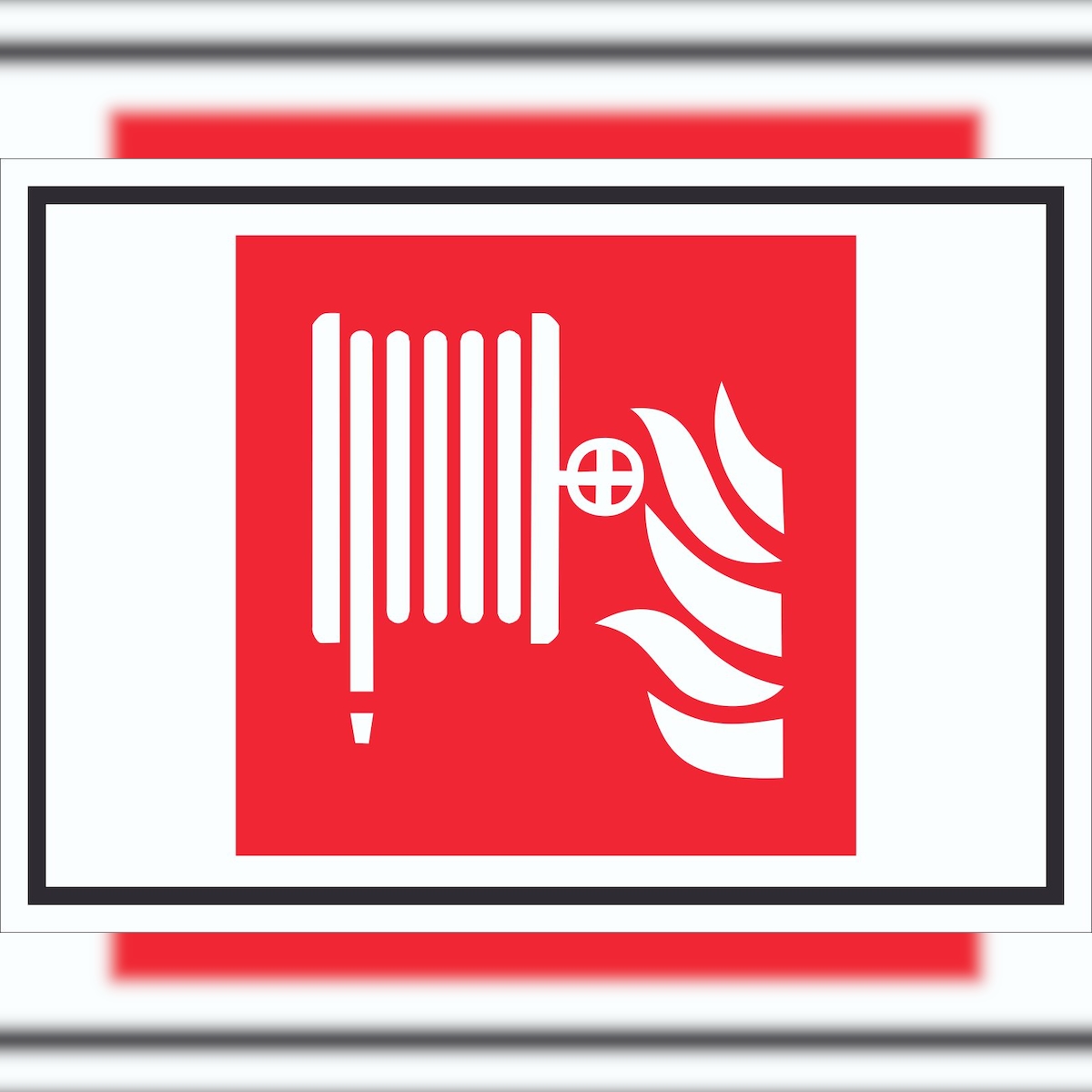 HB-Druck Wandhydrant Symbol Schild A3 Rückseite selbstklebend Image