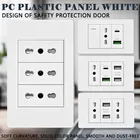 118 Pannello in plastica per PCBrasile Messico Universale USB Type-C 20W Spina per presa a muro a ricarica rapida Pannello per PC Interruttore della luce elettrica Ufficio
