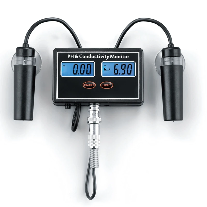 Digitaler Online PH EC Monitor 0,01 Leitfähigkeit Wasserqualitätstester 2in1LCD pH EC Echtzeitüberwachung für Aquarium Aquarium Image