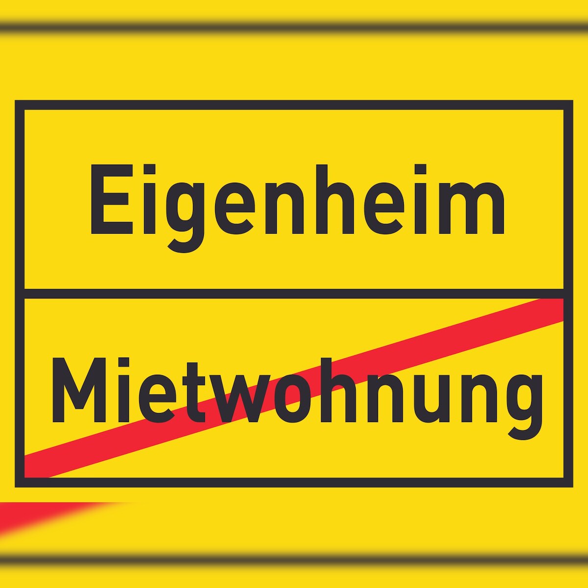 HB-Druck Eigenheim Mietwohnung Schild Ortsschild A0 (841x1189mm) Image