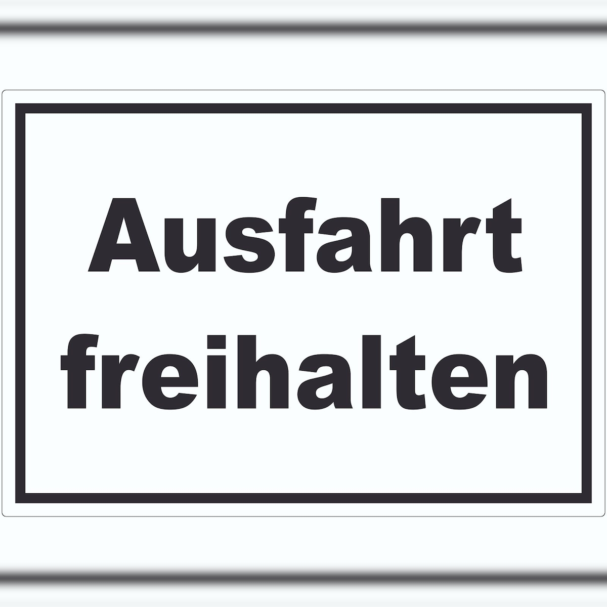 HB-Druck Ausfahrt freihalten Aufkleber schwarz-weiß A9 (37x52mm) Image