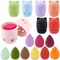 Make-Up Schwamm Halter Schönheit Pulver Puff Reinigung Ei Trocknen Fall Silikon Make-Up Mixer Schwamm Tragbare Gesicht Kosmetik Puff