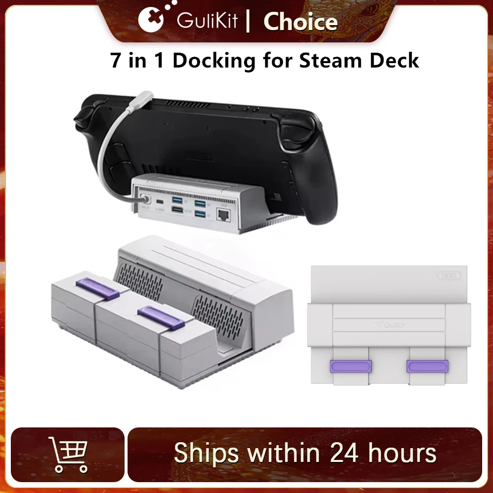 GuliKit 7-in-1-Dockingstation SD03 Dock-Set für Steam Deck Switch ASUS ROG Ally AYANEO Spielkonsolen-Zubehör Image