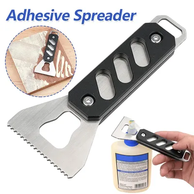 Adhesive Spreader Easy Use DIY Notch Trowel Ergonomic Hardwood Flooring Spreader Glue Applicators Tool Woodworking Tools