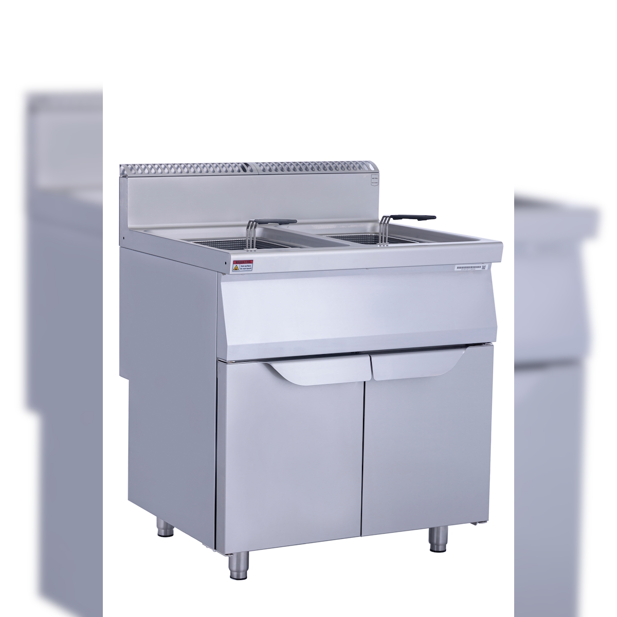 METRO PROFESSIONAL Gasfritteuse GGF2700, Edelstahl, 80 x 70 x 108.5 cm, 32 L, Piezozündung, silber Image