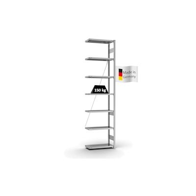 PROREGAL Fachbodenregal Stecksystem | Anbauregal | HxBxT 300x75x30cm | 7 Ebenen | Fachlast 150 kg | Einseitig nutzbar | Verzinkt Image