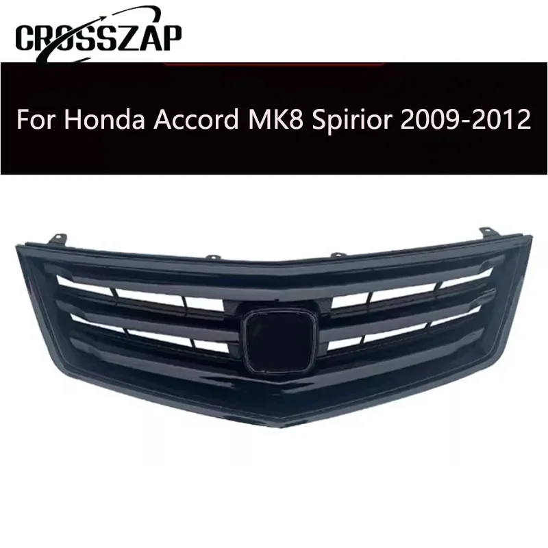 CrossZap für Honda Accord MK8 Spirior 2009 10 11 2012, helle schwarze Kohlefaser vorne, Auto-Grills, Racing-Ersatz-Auto-Styling Image